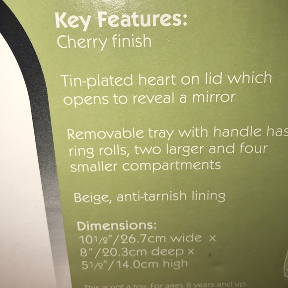 Cherry Wood Finished Jewelry Box *Price Firm* - Picture 4 of 8